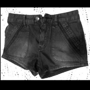 Free people denim black shorts